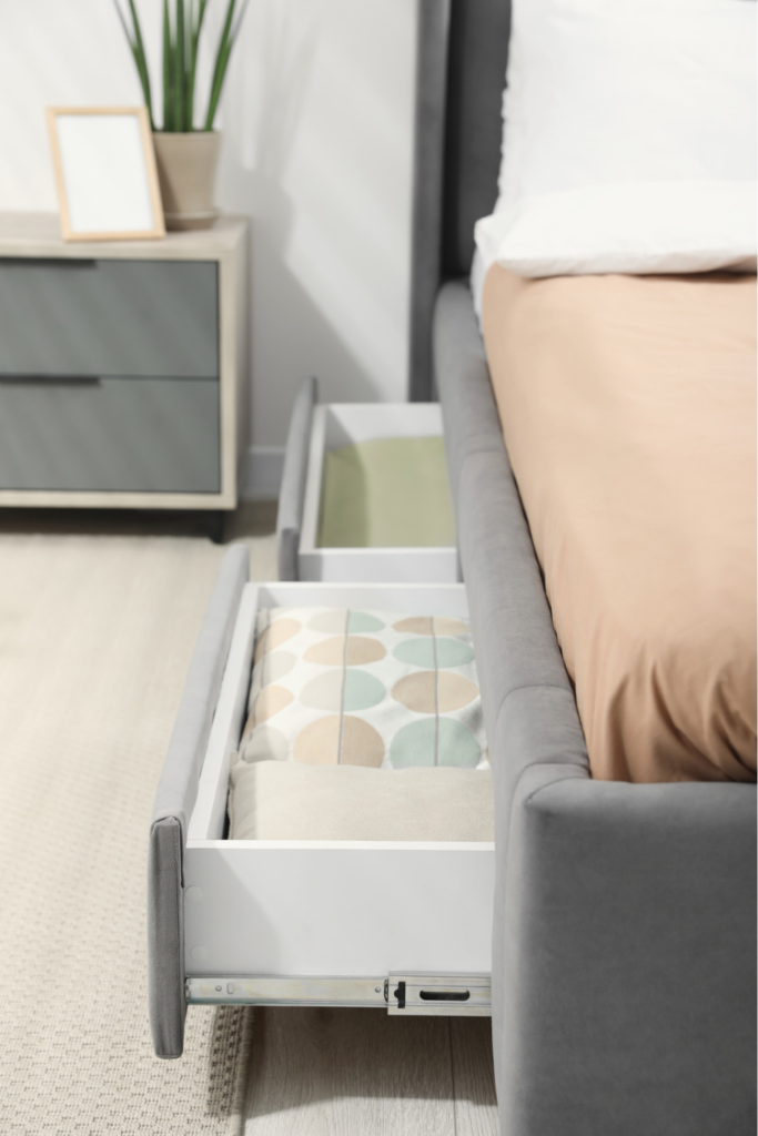 Bed storage.