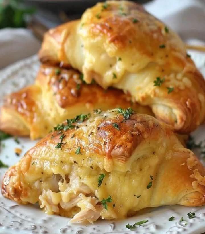 Cheesy chicken crescent rolls