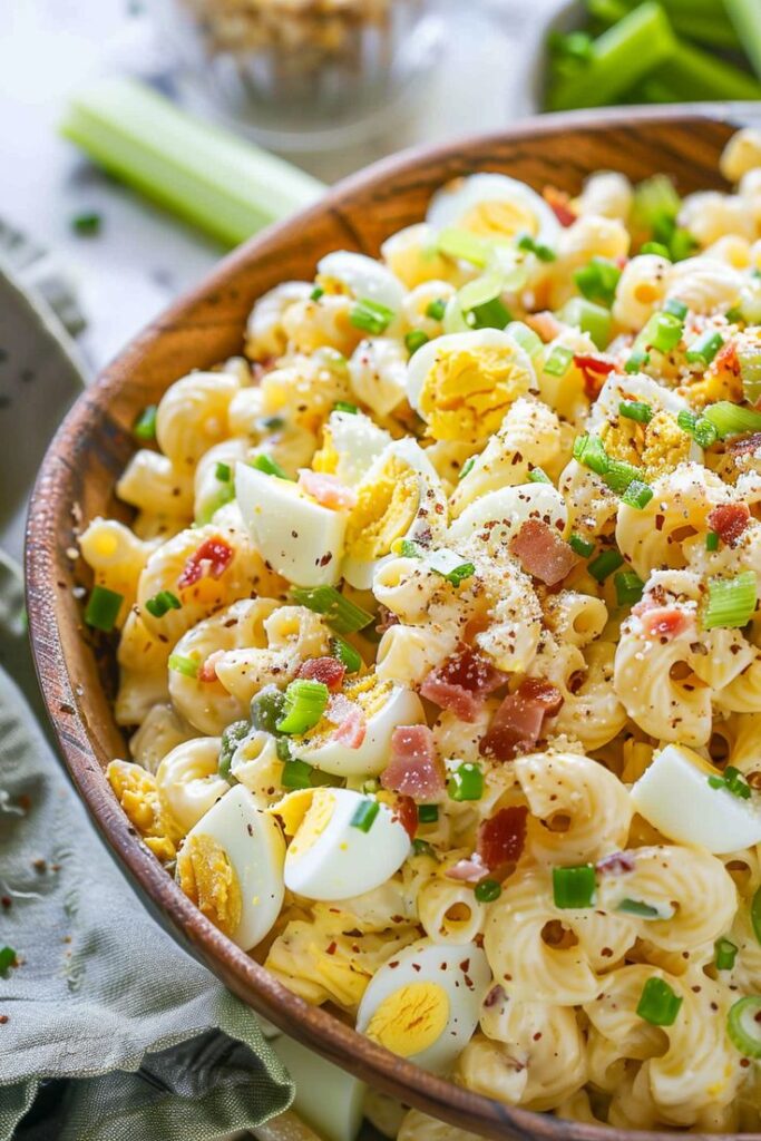 Deviled eggs pasta salad