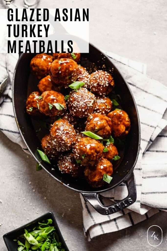 Glazed Asian turkey meatballs