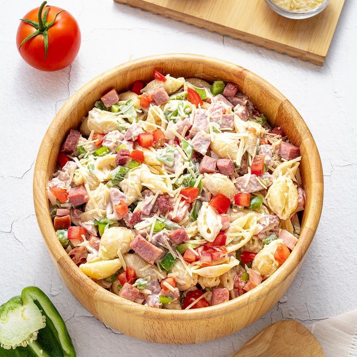 Ham pasta salad