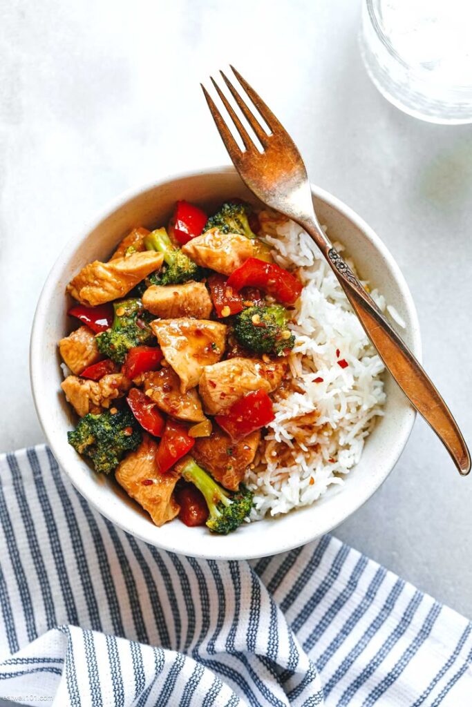 Chicken and veggies stir fry