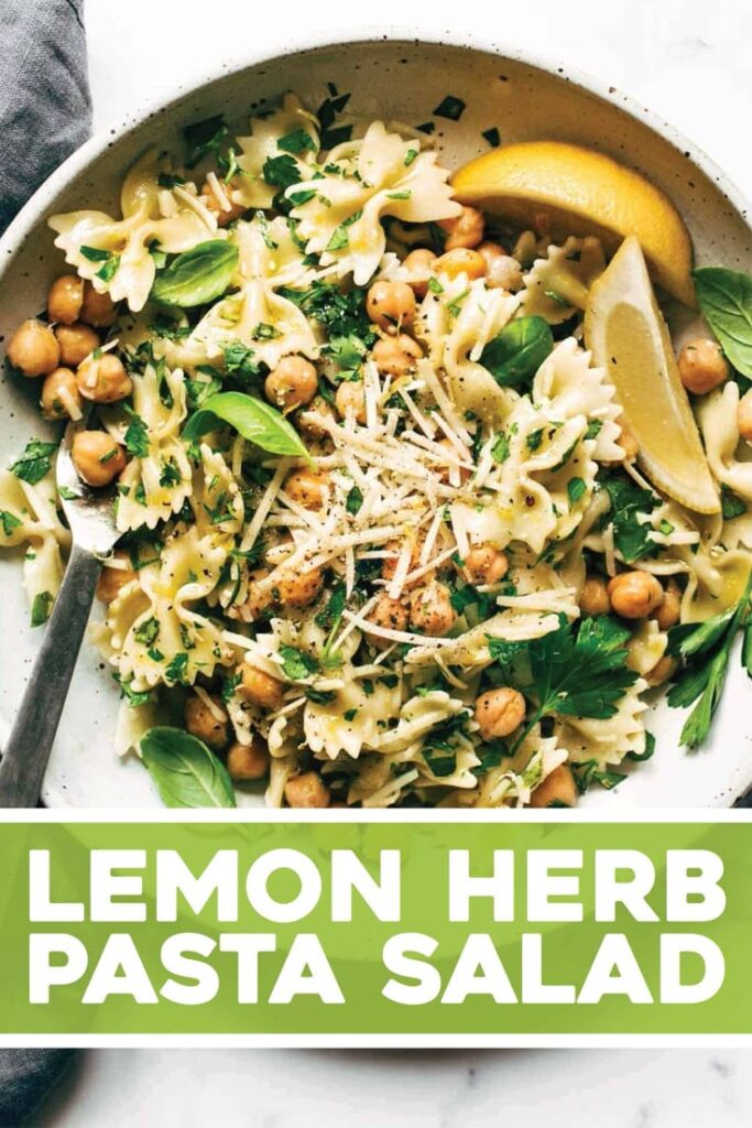 Lemon herb pasta salad