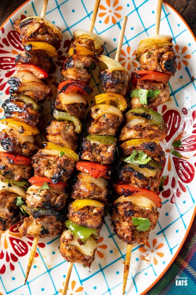 Chicken and veggie skewers