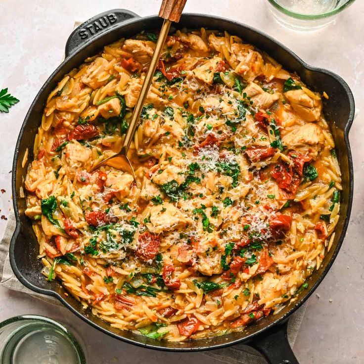 Orzo with chicken
