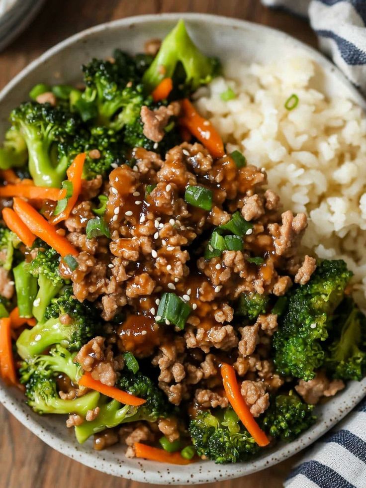 Ground turkey teriyaki stir fry