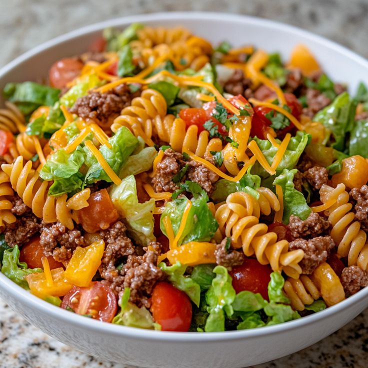 Taco pasta salad
